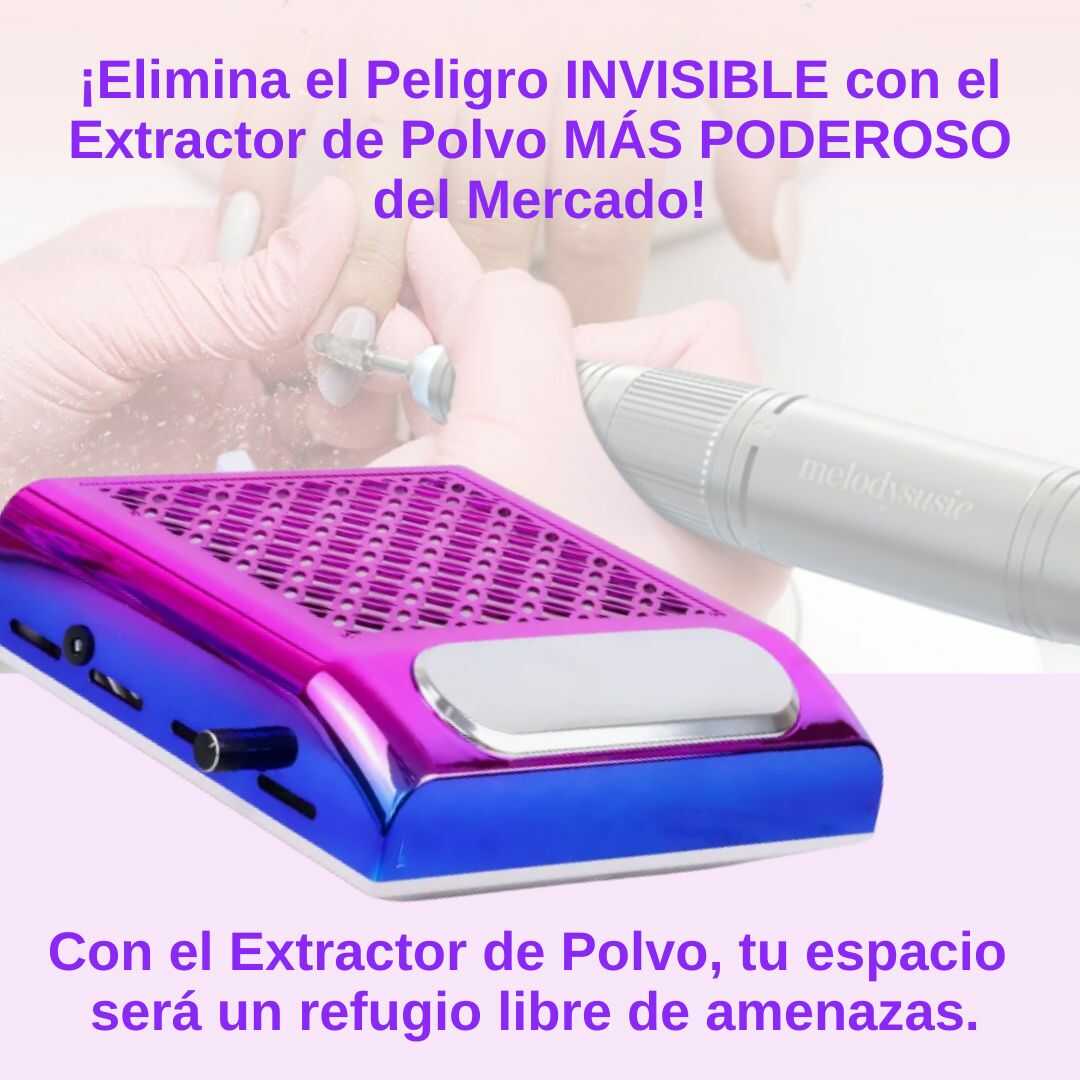 Extractor de Polvo NailCare™ | ¡Elimina el polvo de uñas con una eficacia del 99% en segundos!  Ideal para SPA y uso doméstico